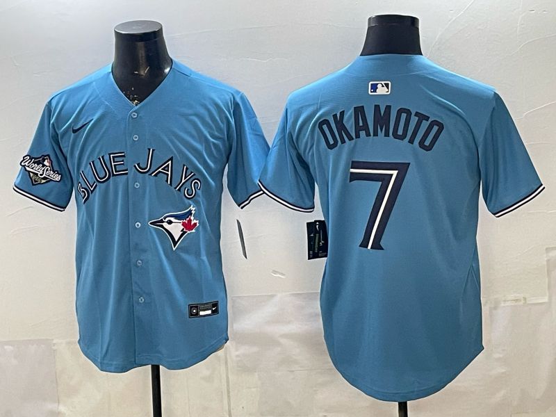 Men 2026 Toronto Blue Jays #7 Okamoto Light Blue Game Nike MLB Jersey style 004